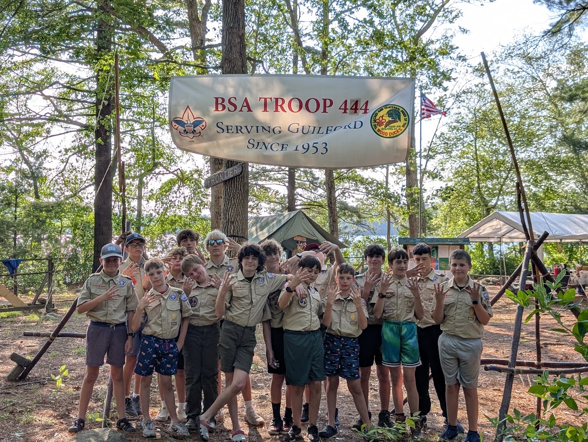 Troop 444 group photo at Yawgoog.
